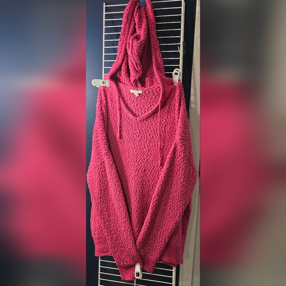 Maurices Vibrant Pink V-Neck Sweater